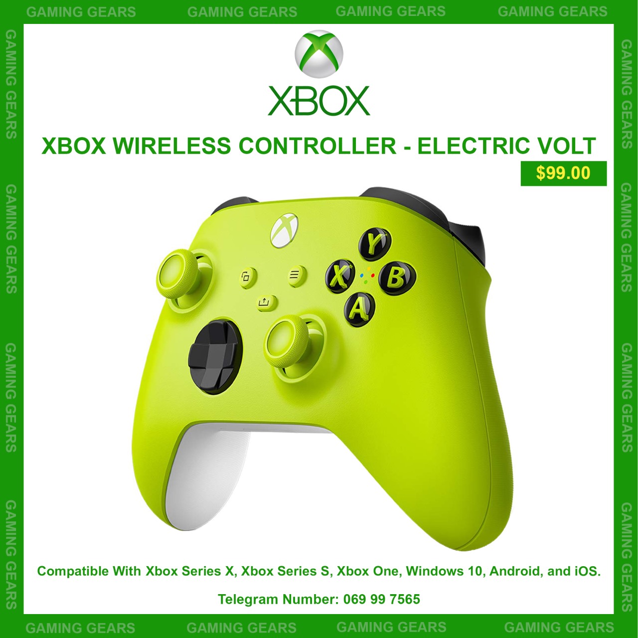 XBOX WIRELESS CONTROLLER - ELECTRIC Gears - VOLT Gaming Shop Gaming in - Best Gears